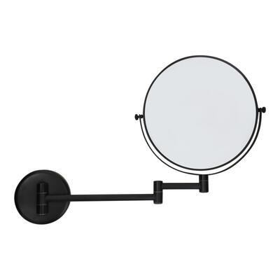 Espejo Aumento Negro Mate Doble Cara (3X) 